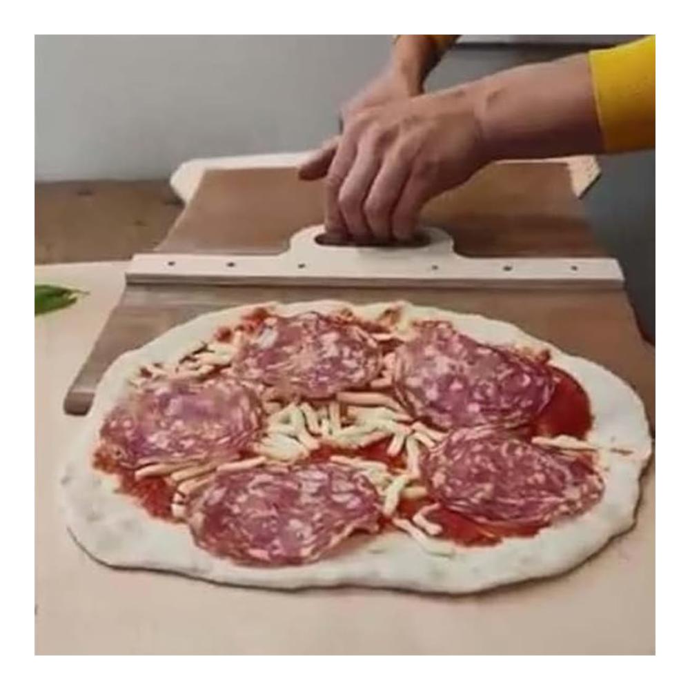 Backformsets Profi Pizza-Schieber & Backbrett-Set - Rutschfester Griff Antihaftbeschichtung - Ideal für hausgemachte Pizzen - Präzises Übertragen mit Slider Board - Backspaß für Bäckereiqualität (S