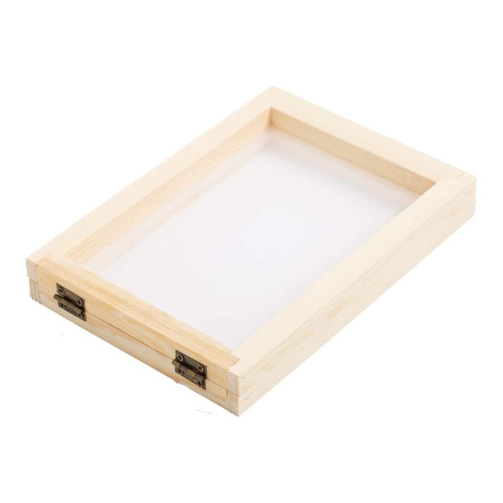 Entdecken Sie das ultimative pflanzliche Stoff Papierherstellung Kit 2x 127x178cm Papierschöpfrahmen getrocknete Blumen & Schwamm mit Ersatz-Mesh Tuch