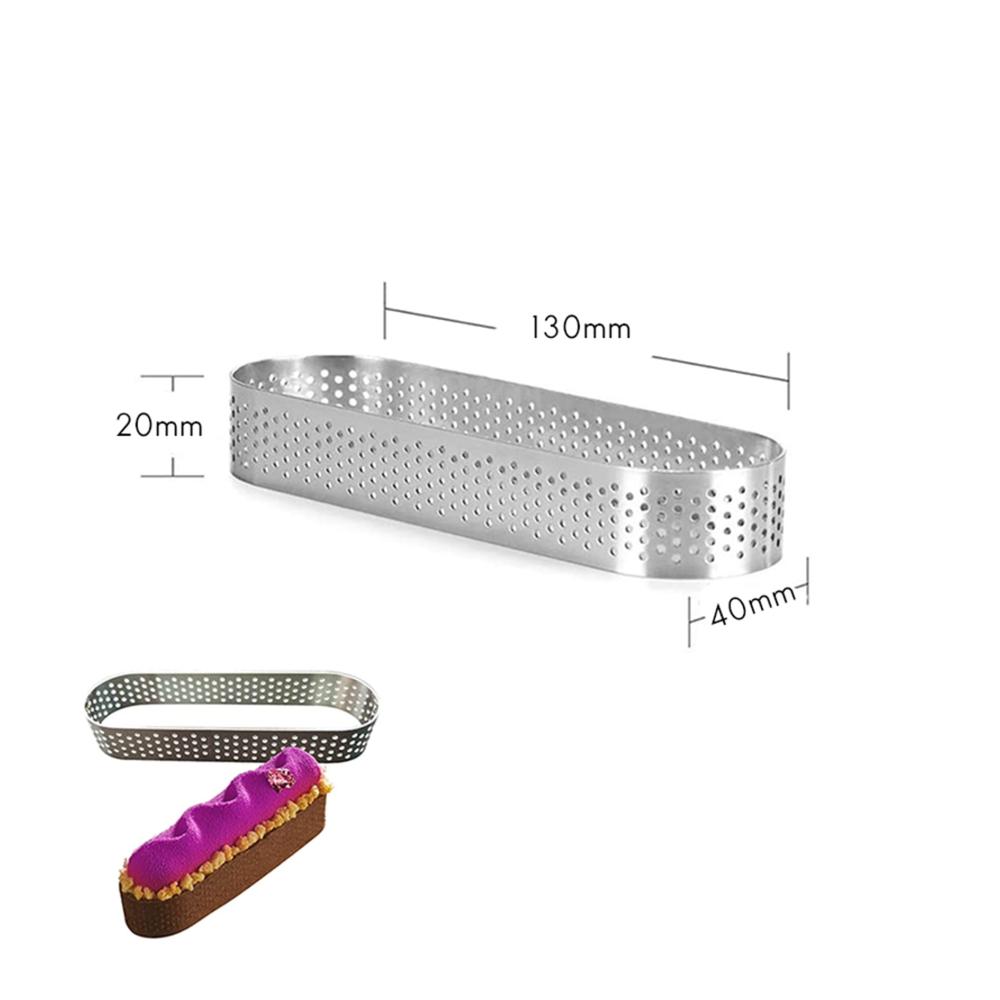 Premium Backgenuss 30er Set ovale Torten- und Gebäckringe aus rostfreiem Edelstahl - Perforierte Backringe für perfekte Kreationen ideales Zubehör für exquisites Backen und beeindruckende Törtchenformen