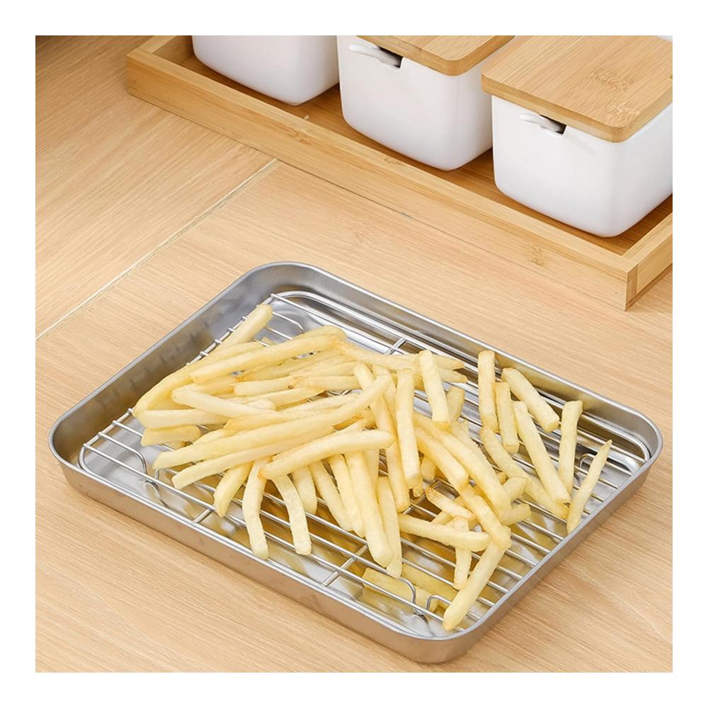 Entdecken Sie das Vielseitige Backformsets aus Edelstahl für Grill und Ofen - Perfekt zum Servieren und Backen - Multifunktionales Set für Ihre Küche