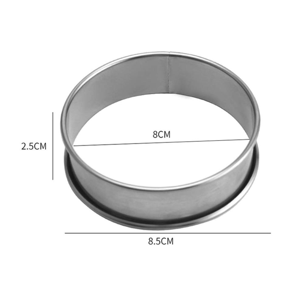 Professionelles 6-teiliges Kuchenringe & -rahmen Set - Backringe für Perfekte Crumpets Muffins & mehr - Hochwertige Backformen für Kreative Kreationen in der Küche - Ideal zum Wildern von Eiern und für Mousse