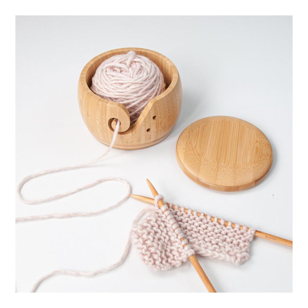 Praktische Nähschale Aufbewahrung für Garn Handarbeitsnadeln und mehr - Inklusive 8 Mini-Reparatur-Häkelnadeln und Sockenmarkierungsschnallen für Stricken