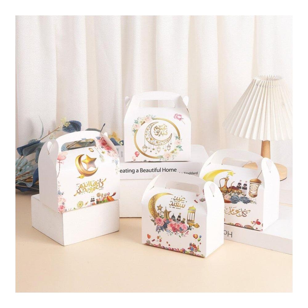 Eid Mubarak 20er Set Kuchenbehälter für Ramadan Party - Cookie Boxen für Muslimische Festlichkeiten - Geschenkverpackung für Eid Al-Fitr und