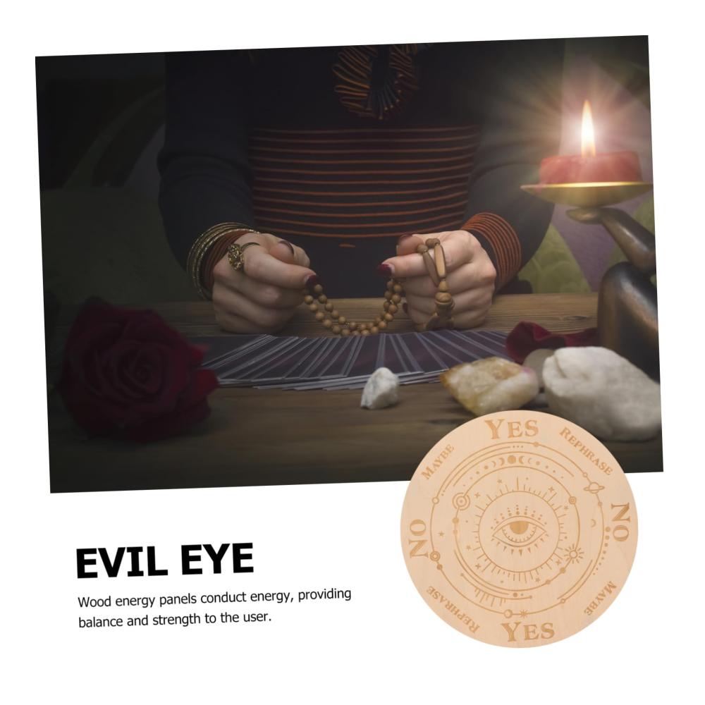 Dekorative Tabletts Mystisches Ouija-Brett mit Kristallplatte für den bösen Blick Hexen-Zaubertafel mit Pendel-Alphabet Holzpaneele für stilvolles Arrangement und Erscheinungsplanung