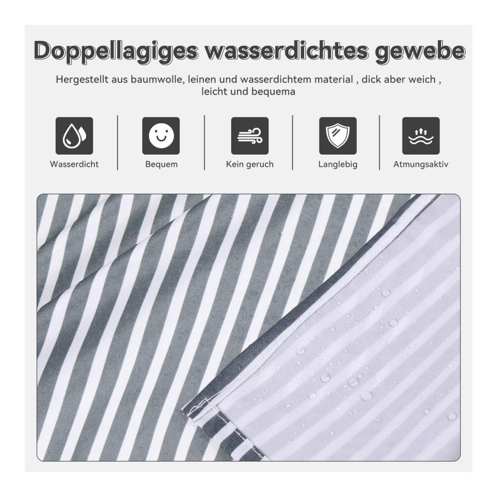 Entdecken Sie Stil und Funktionalität 2er-Pack Wasserdichte Damen Kochschürzen aus Baumwolle mit Nadelstreifenmuster Latzschürzen und 2 praktischen Taschen. Ideal für Kochen Backen Grillen und Hausarbeit - Setzen Sie auf Qualität und Komfort für Ihre Küchenabenteuer