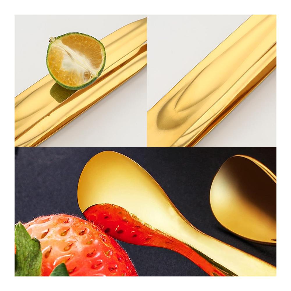 Premium Edelstahl Küchenutensilien Set 12-teiliges Zangen Löffel Spachtel & Pfannenwender Kit für Bar Party Salat Kaffee & Tee - Hochwertige Mini-Servierzange Candybar-Zange inklusive