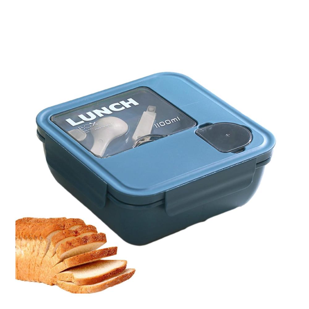 Organisierte Lunchboxen für unterwegs | Lunchbox mit 3 Fächern | Ideale Lebensmittelaufbewahrung für Schule und Arbeit