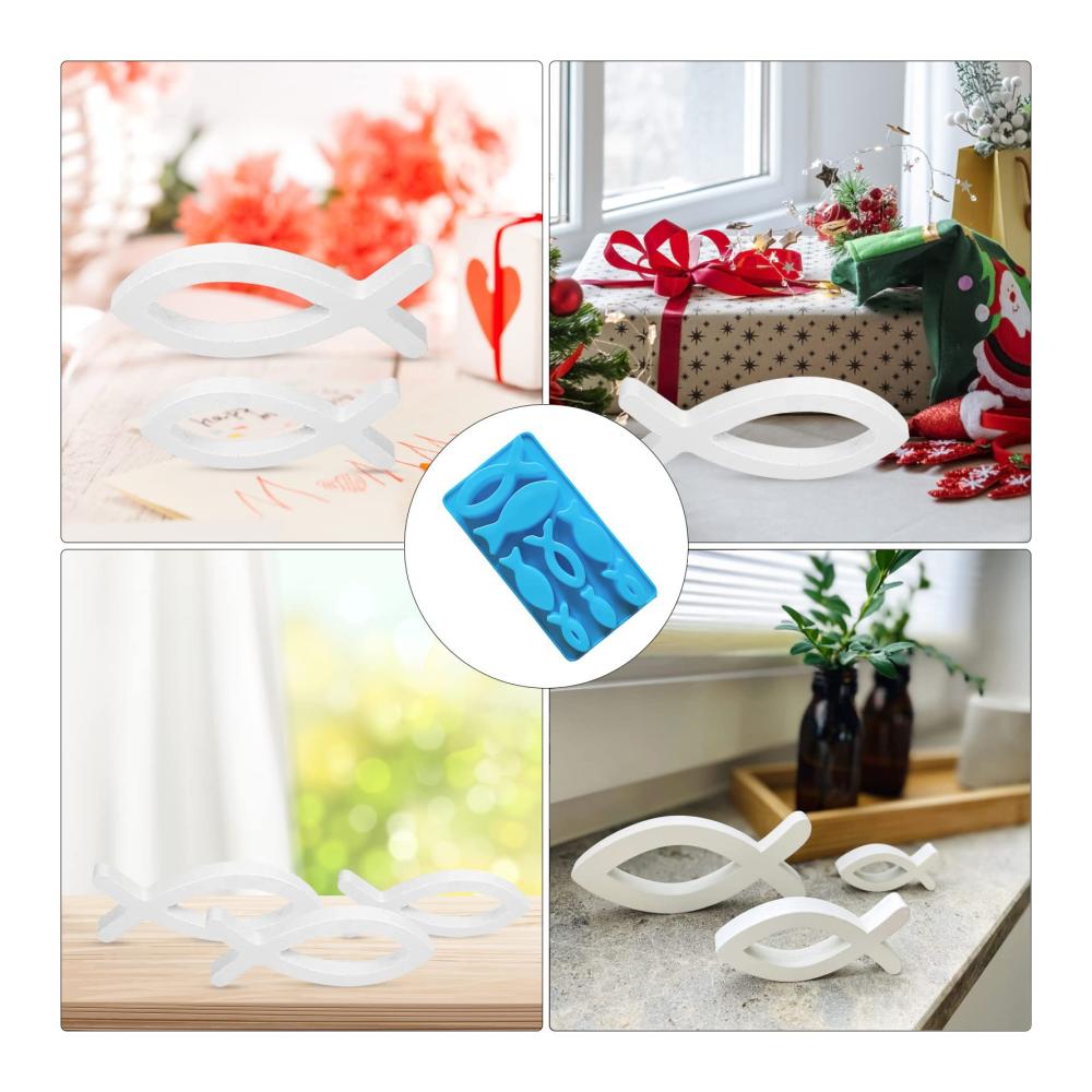 Backen Sie mit Stil Silikon Motivbackformen für Fische - 2 Stück | 8 Gitter | Perfekt für Kuchen Eis Seife & mehr | Hochwertige Silikonformen für Backen und Basteln