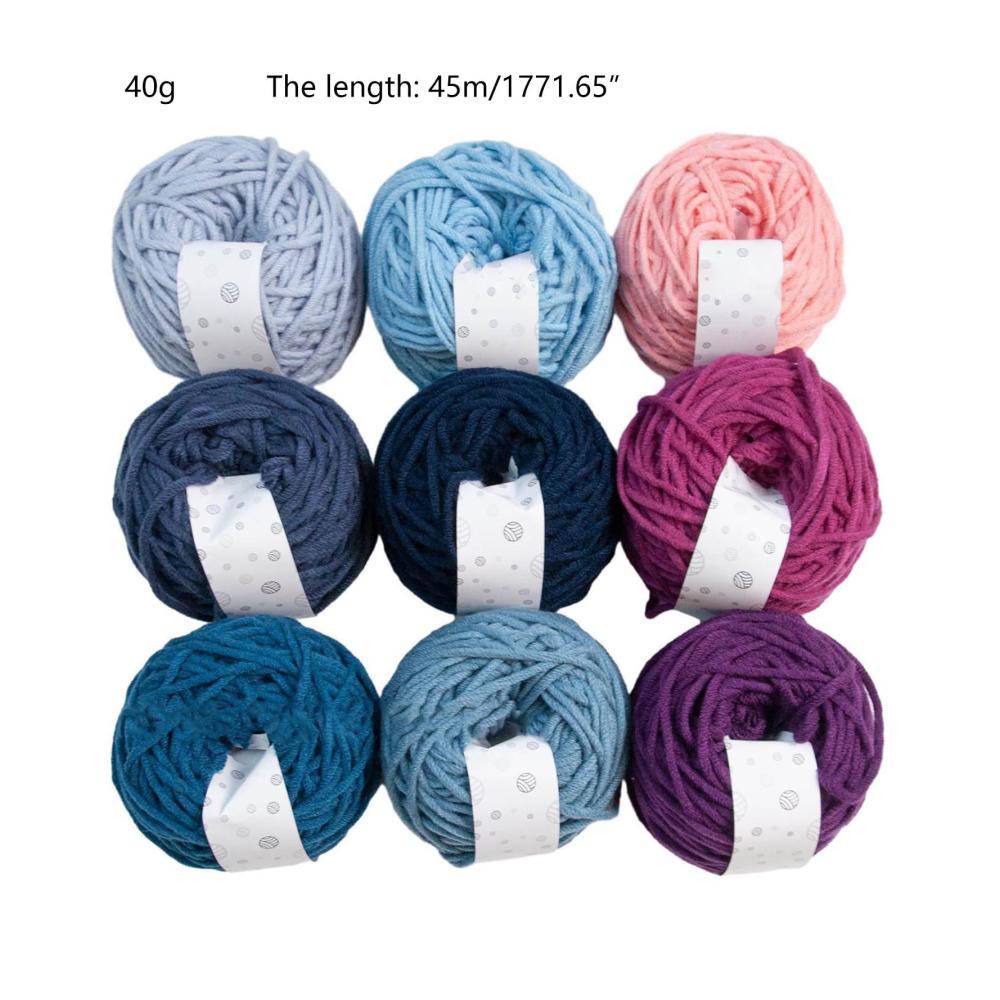 Häkel- & Strickgarn Milchbaumwolle 9 Farben x 40 g - Ideales Häkelgarn für Anfänger und Experten - Perfekt für Pullover Decken und mehr - Inklusive Haken und Anleitungen