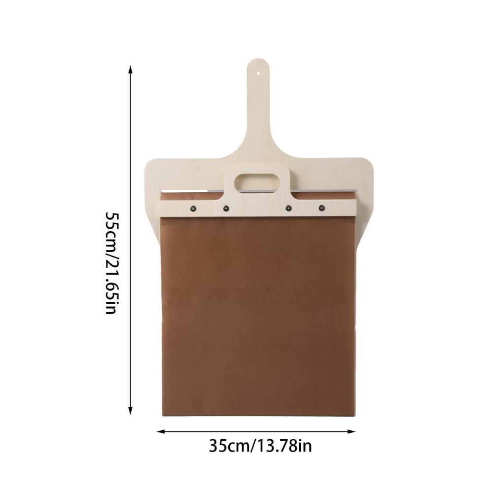 Flexibler Pizzastein-Set mit verschiebbarem Pizzaschieber - Hochwertiger Pizzastein aus Cordierit für knusprige Kruste - Inklusive Holzschieber für müheloses Übertragen der perfekten Pizza - Idealer Pizzastein für hausgemachtes Brot und Gebäck - Antihaftbeschichtung für einfaches Backen und Reinigen
