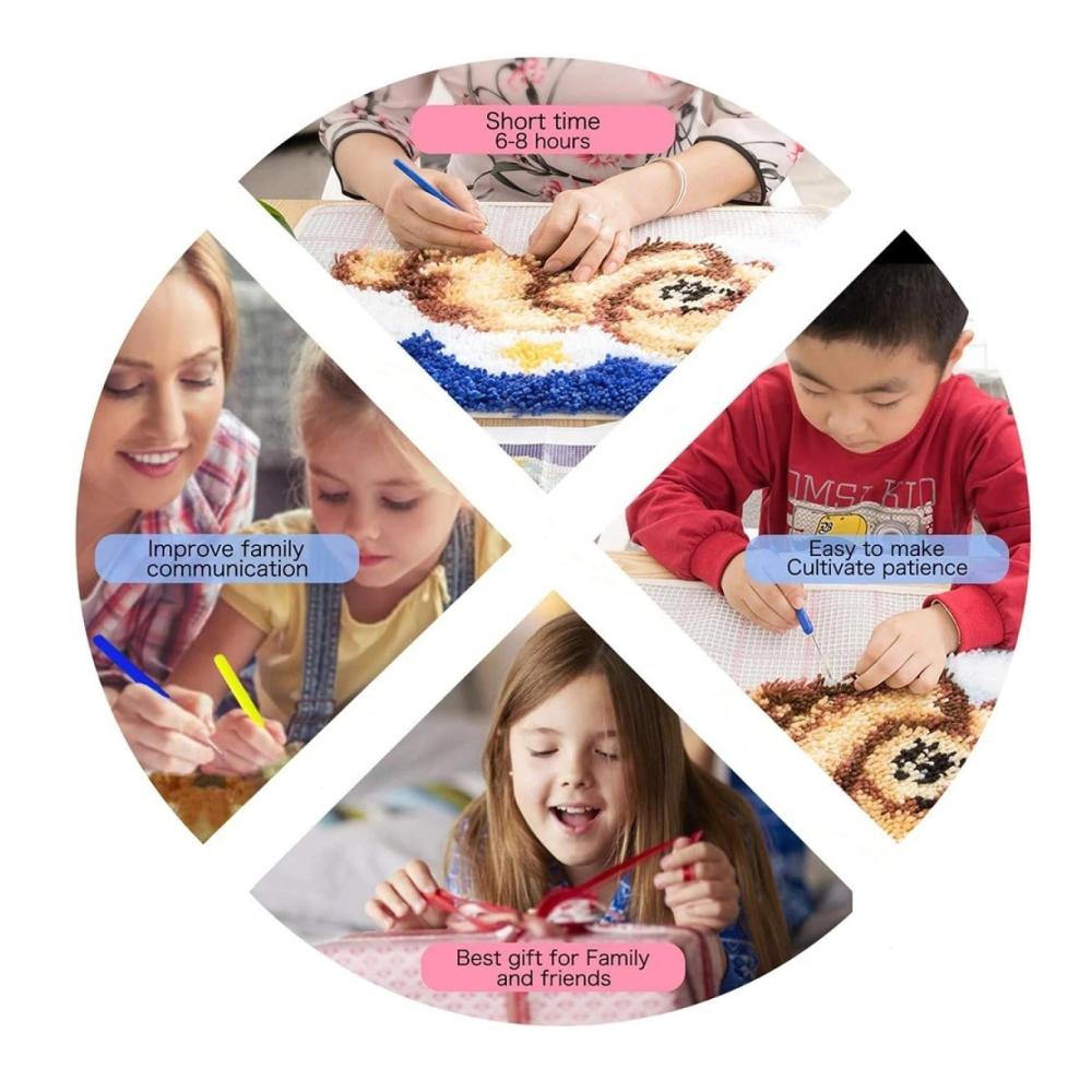 Entdecken Sie kreative Stickerei mit unseren Knüpf-Sets – DIY Französische Bulldogge Kissenbezug für Erwachsene und Kinder. Perfekt als Geschenk für Heimdekoration