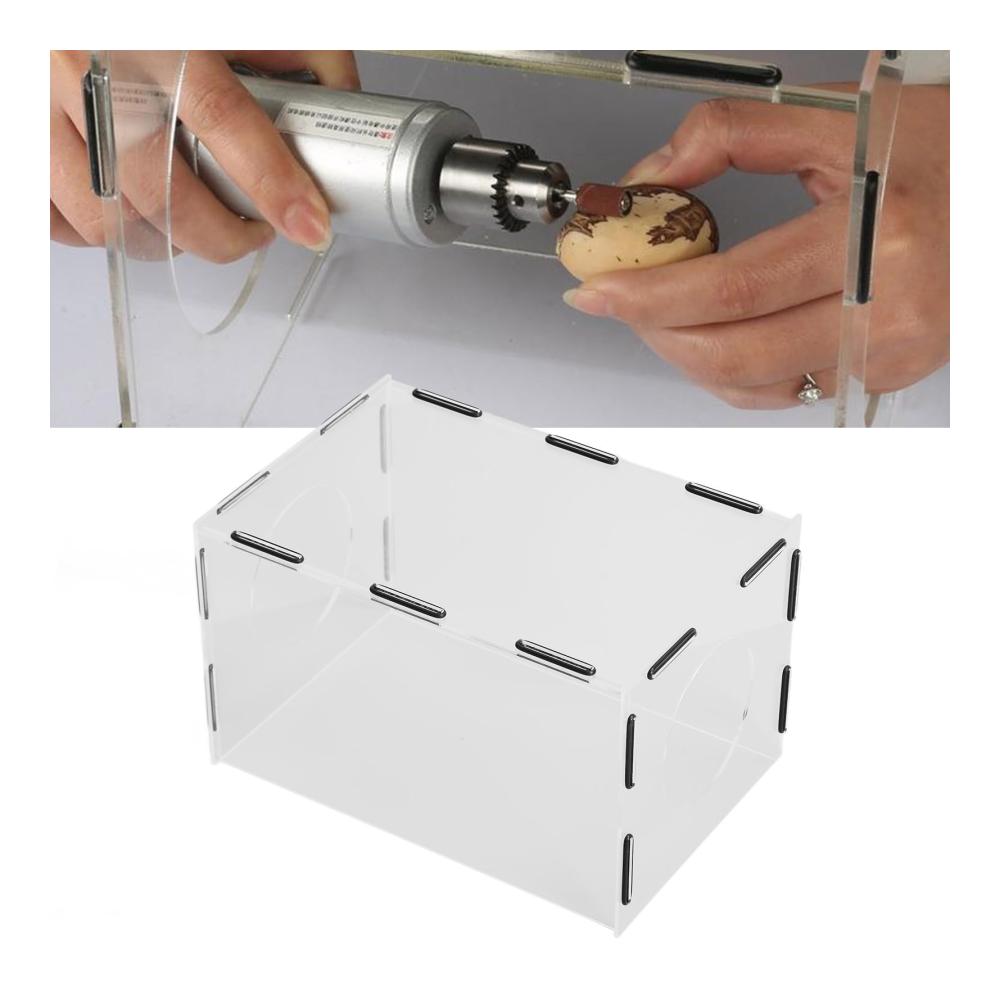 Premium Schrank-Staubschutzbox aus transparentem Acryl | 2 Löcher | Hochwertiger Schutz für Ihre Schleif- und Poliergeräte | Ideal für Gravurarbeiten | 30x20x18