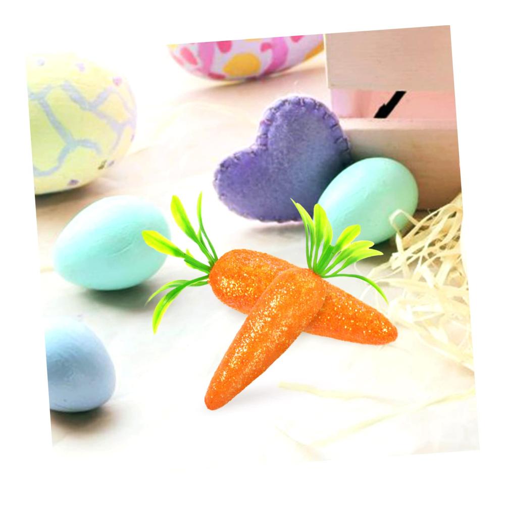 Frühlingsfrische Osterkarotten 20er Set Lebensechte Gemüsedeko für Ostern Karotten-Design für Festliche Tischdeko und Osterkörbchen Schaumkarotten-Imitation für Osterhasen-Liebhaber