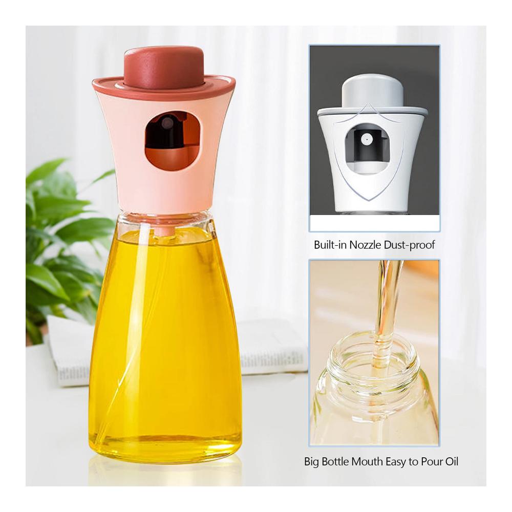 Ausgießer für die Flasche - Sprühflasche Ölsprüher Sodaglas 180ml - Nachfüllbarer Ölsprüher für Küche - Auslaufsicherer Spender für Salat Kochen Backen BBQ - Praktisches Küchenzubehör