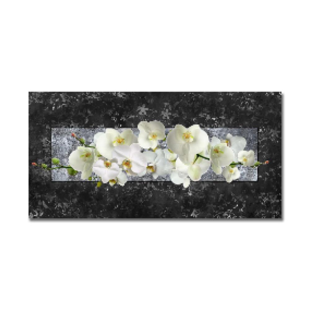 Modernes abstraktes Goldblumen-Ölgemälde auf Malkarton | Leinwandkunst für zu Hause | Wanddeko Poster und Drucke | Bilder für Heimdekoration | 80 x 160 cm | rahmenlos