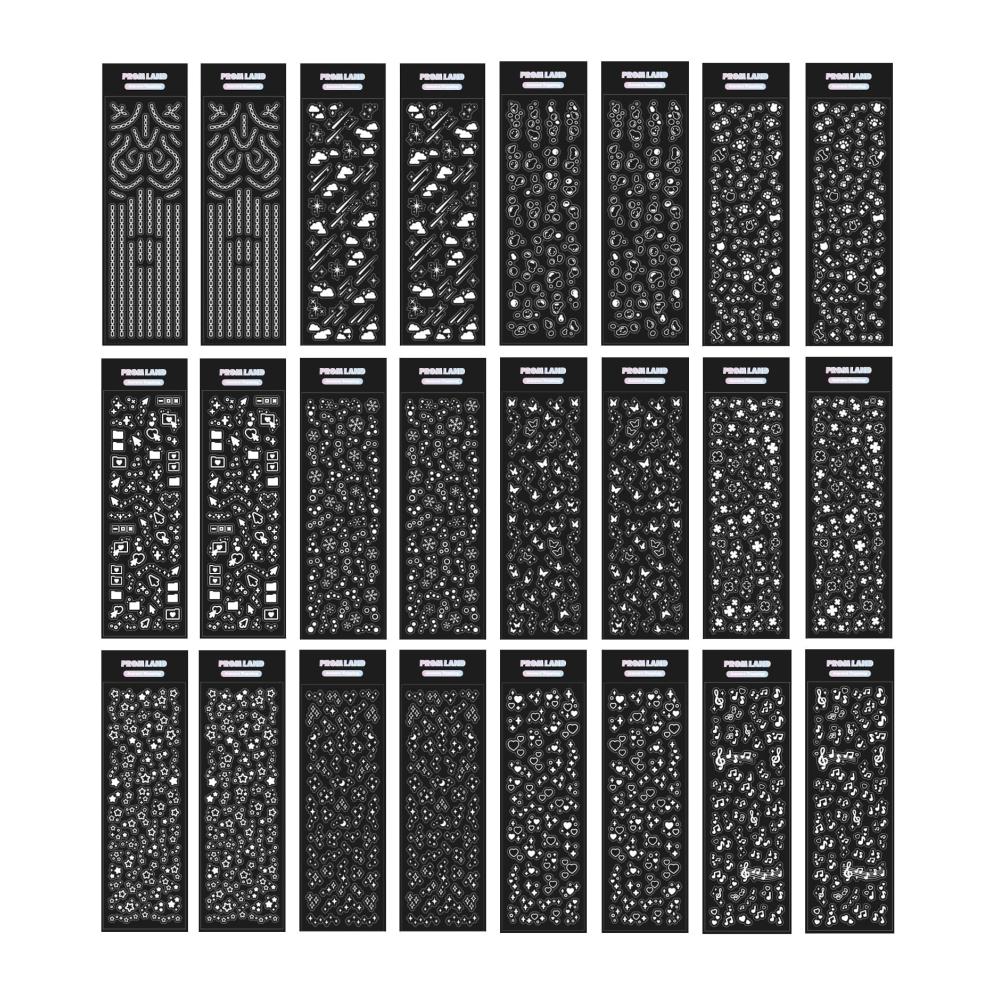 Entdecken Sie die Magie der Kreativität mit unseren hochwertigen Sticker-Sets! 140 funkelnde Blätter Schmetterlinge Herzen und Sternenhimmel für DIY-Karten Planer Fotoalben und mehr. Transparente PET-Aufkleber für eine ästhetische Note. Verschönern Sie Ihr Scrapbook mit Glitzer