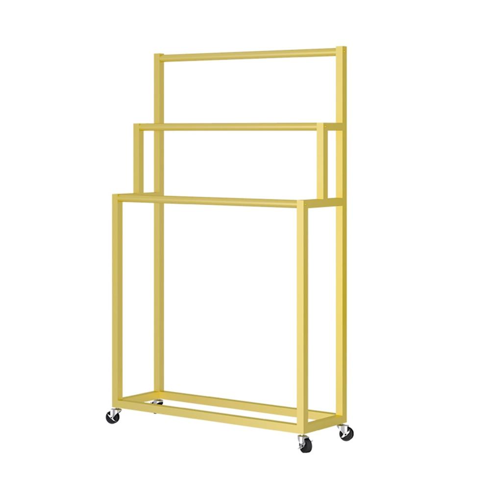 Scrapbooking Bodenstehender Schalständer Vorhang Karten-/Muster-/Stoff-Hänge-Display-Ständer – Beweglich für Laden & Messe – Gold – 150cm