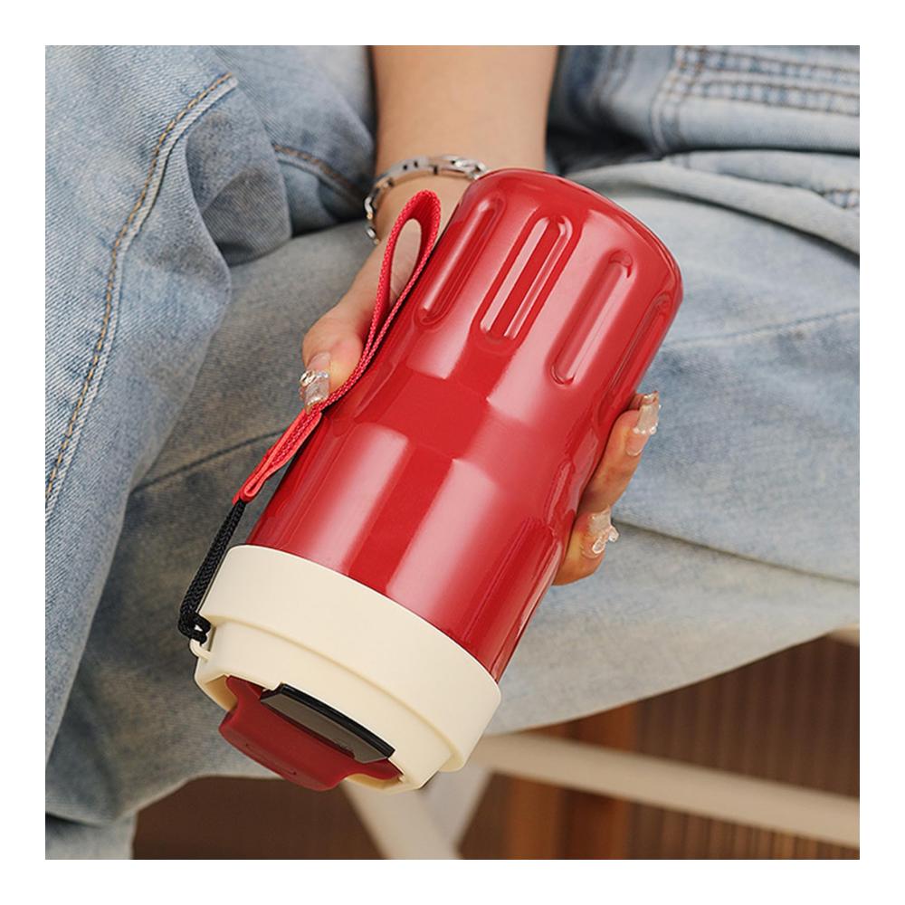 Intelligente Thermosflasche - 500 ml Digitalanzeige Isolierte Wasserflasche mit dichtem Verschluss für Reisen Zuhause Wandern Ausflug - Moderner Thermobecher Freizeitzubehör - Hält Getränke perfekt temperiert