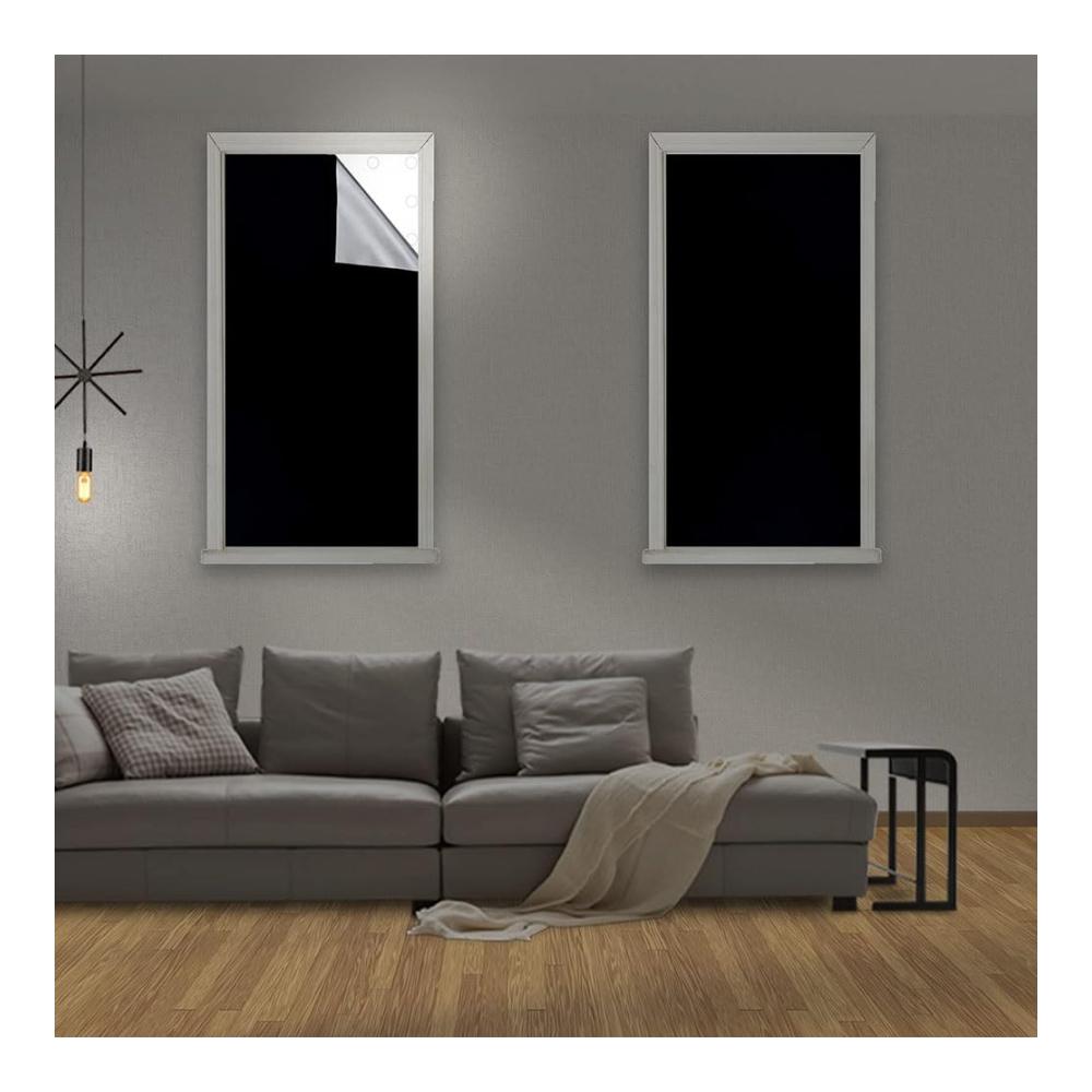 Verdunkelungsrollo | 100% Blickdicht | Auf Maß Zuschneidbar | Einfache Installation | Raffrollos & Jalousien für Schlafzimmer Büro & Reisen | Verschiedene Farben & Größen | Inkl. Befestigungsmaterial