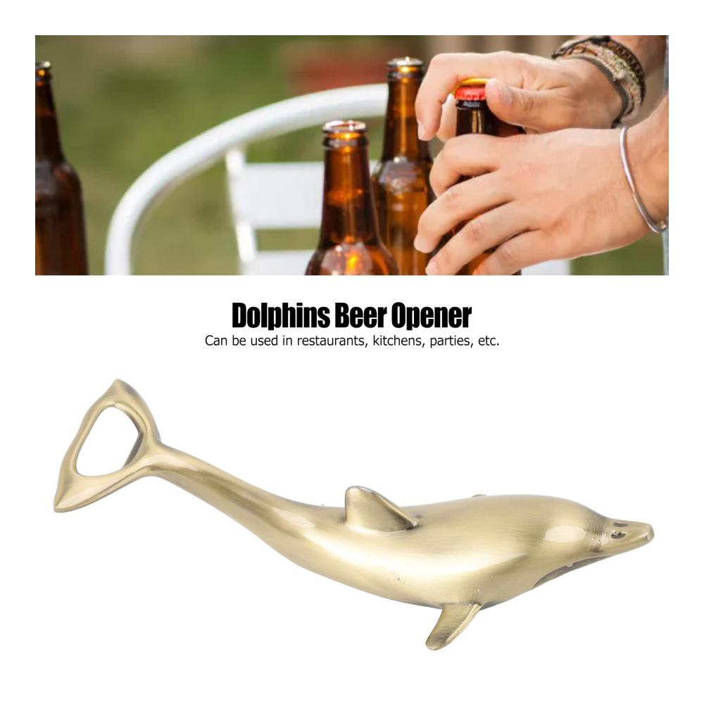 Delfin-Zauber Lustiger Flaschenöffner aus Zinklegierung – Perfekt für Haushaltspartys und Restaurants – Kreatives Design Mühesparend – Ideales Geschenk für Männer – Metall-Bieröffner