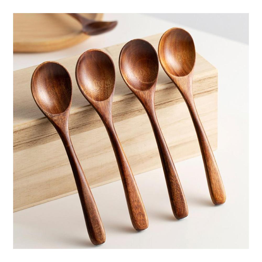 Entdecken Sie den rustikalen Charme 6er-Set Kaffee- & Mokkalöffel aus Holz für Tee Kaffee Marmelade und mehr - Handgefertigte kleine Holzlöffel