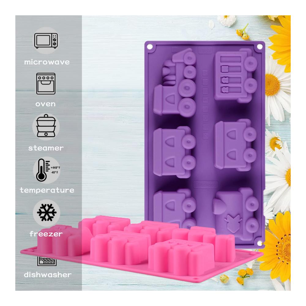 Entdecken Sie die Vielfalt Motivbackformen - WishesMar Silikonform Zug - Flexibel Antihaftbeschichtet für Kuchen Seife Desserts
