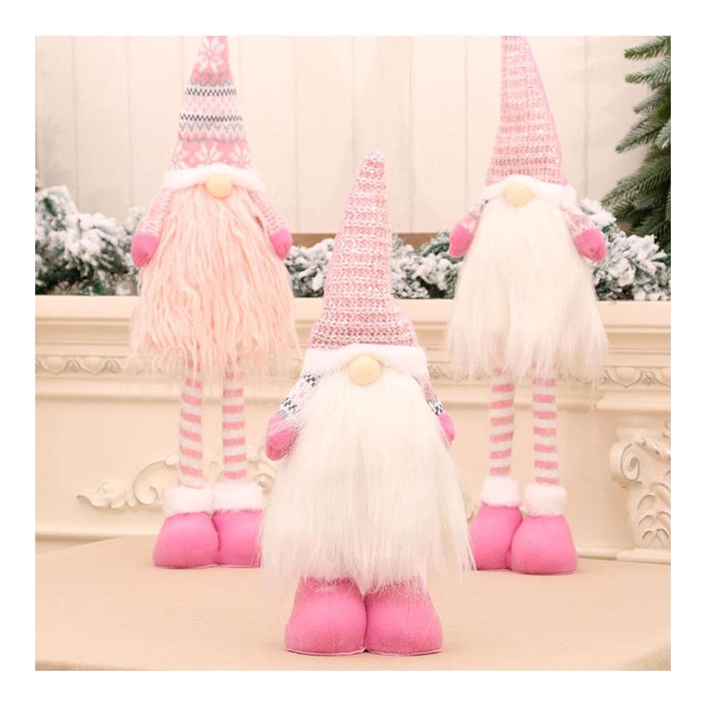 Faszinierende Puppen-Sammlerstücke 2 Weihnachtswichtel Figuren Set Handgefertigte Tomte Gnome mit Dehnbaren Beinen Plüsch Skandinavischer Zwerg für Zuhause & Büro. Exklusive Stoff Weihnachtsdeko in limitierter Auflage
