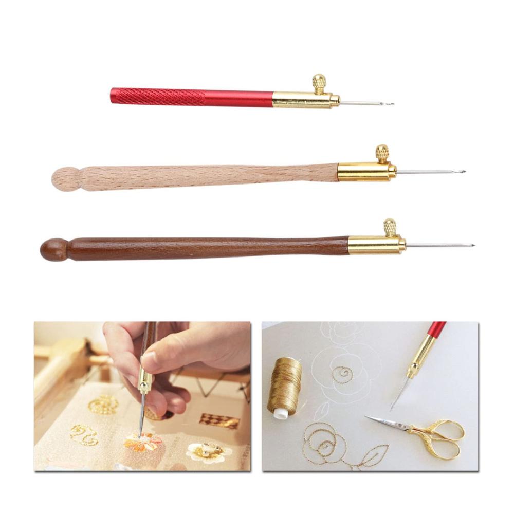 Ergonomische Häkelnadeln Set - 3 Größen | Rutschfeste Häkelnadeln aus hochwertigem Material | Perfekt zum Häkeln Sticken & Perlensticken | Inklusive Knüpfnadel & Stickwerkzeug
