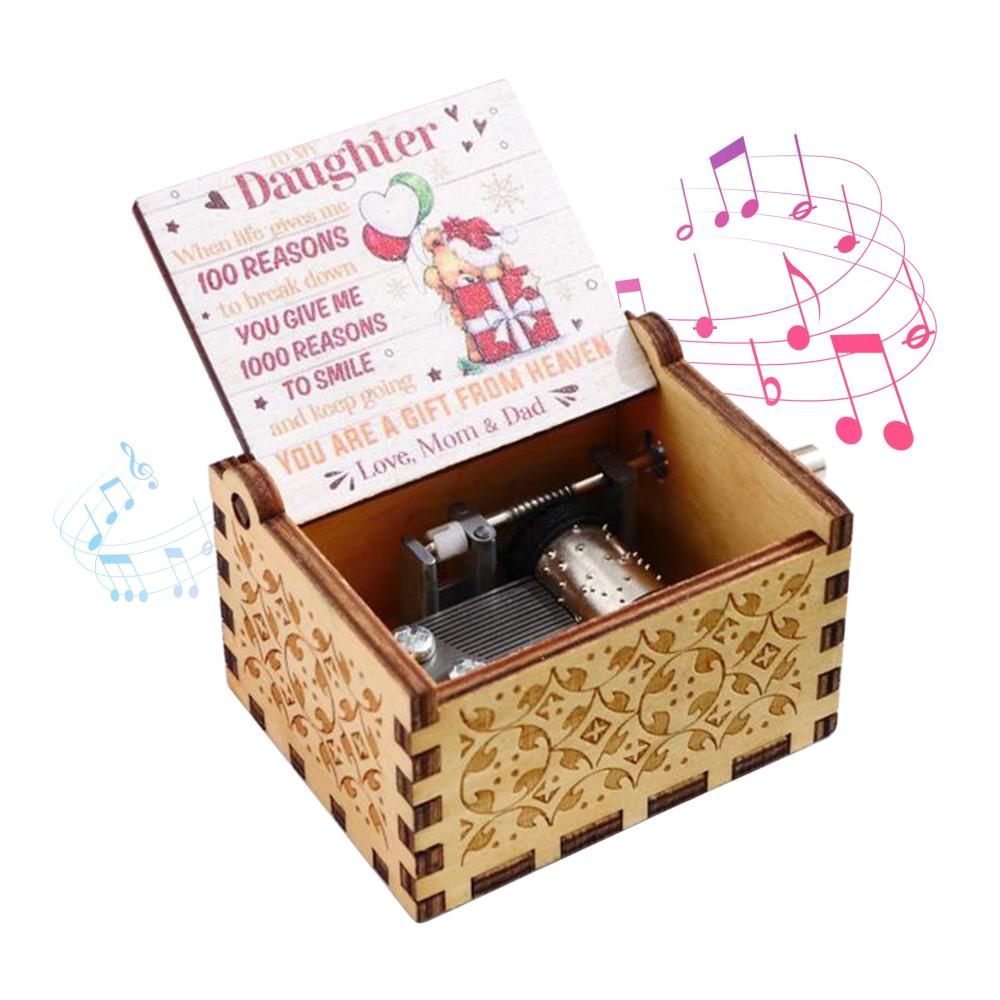 Entdecken Sie die Magie von Spieluhren Handgefertigte Spieluhr Weihnachten für Kinder Holzdesign mit Handkurbel zauberhafte Weihnachtsdeko perfekt für Tisch Kamin und Kinderzimmer. Amerikanischer Charme trifft auf Musik! Ideales Weihnachtsgeschenk für Mädchen und Jungen. Holen Sie sich diese kleine Holzspieluhr und verbreiten Sie festliche Freude