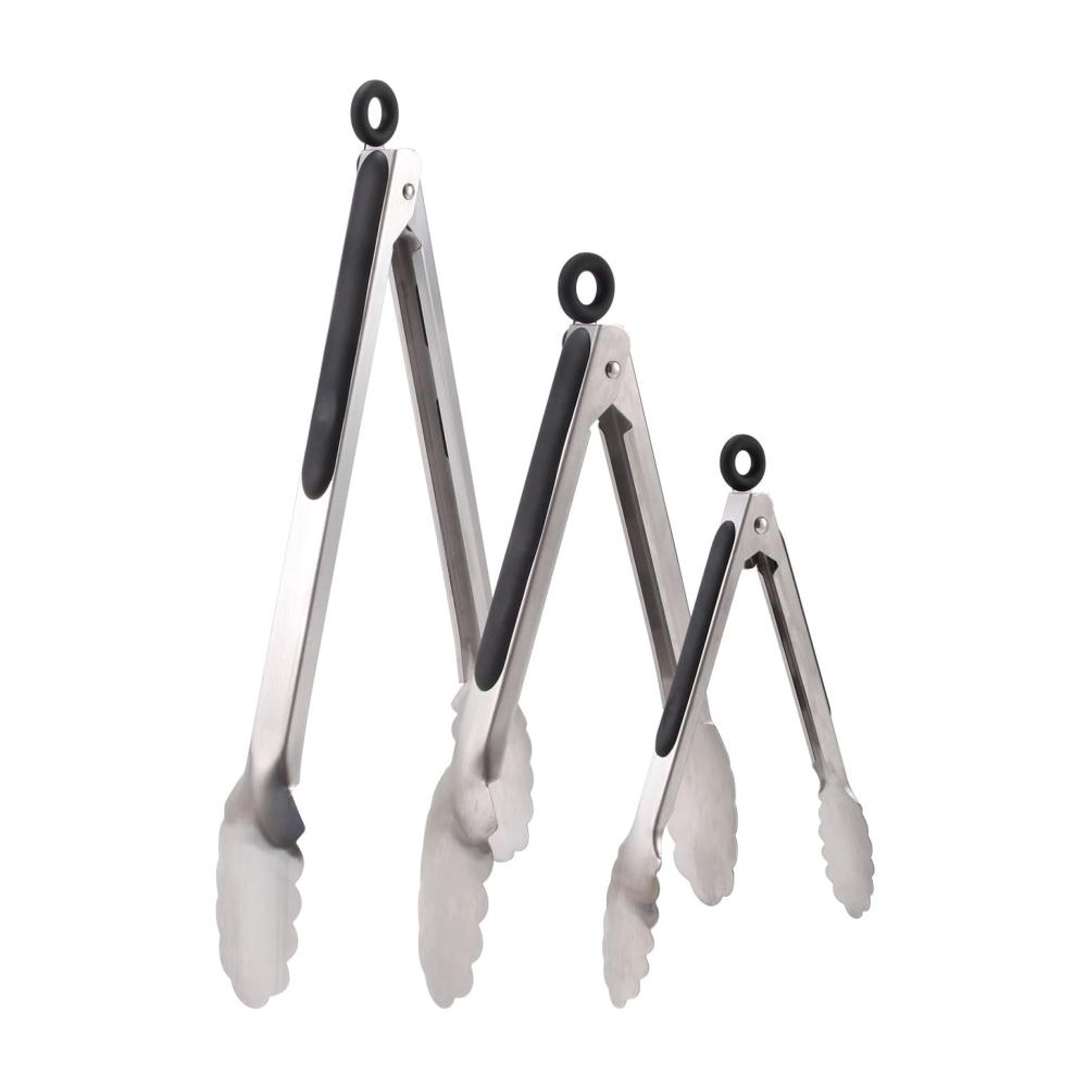 Entdecken Sie die Vielseitigkeit Premium Zangen Set – Küchenhelfer für Kochen Grillen & Servieren – Hochwertiger Edelstahl mit Silikongriffen – Ideal für Fleisch Salate Buffets & mehr