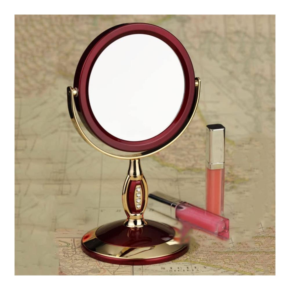 Schminktisch Spiegel Großer doppelseitiger Tischspiegel im europäisch-amerikanischen Stil für präzises Make-up und stilvolles Dekorieren zu Hause