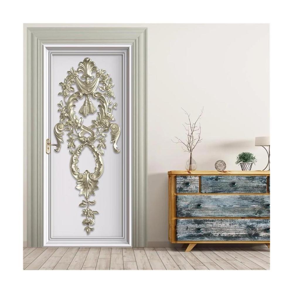 Erstaunliche Weiße Statue 3D Türaufkleber - DIY Selbstklebende Türtapete für Wohnzimmer und Schlafzimmer - Wasserdichtes PVC Türposter für beeindruckende Dekoration (77x200cm