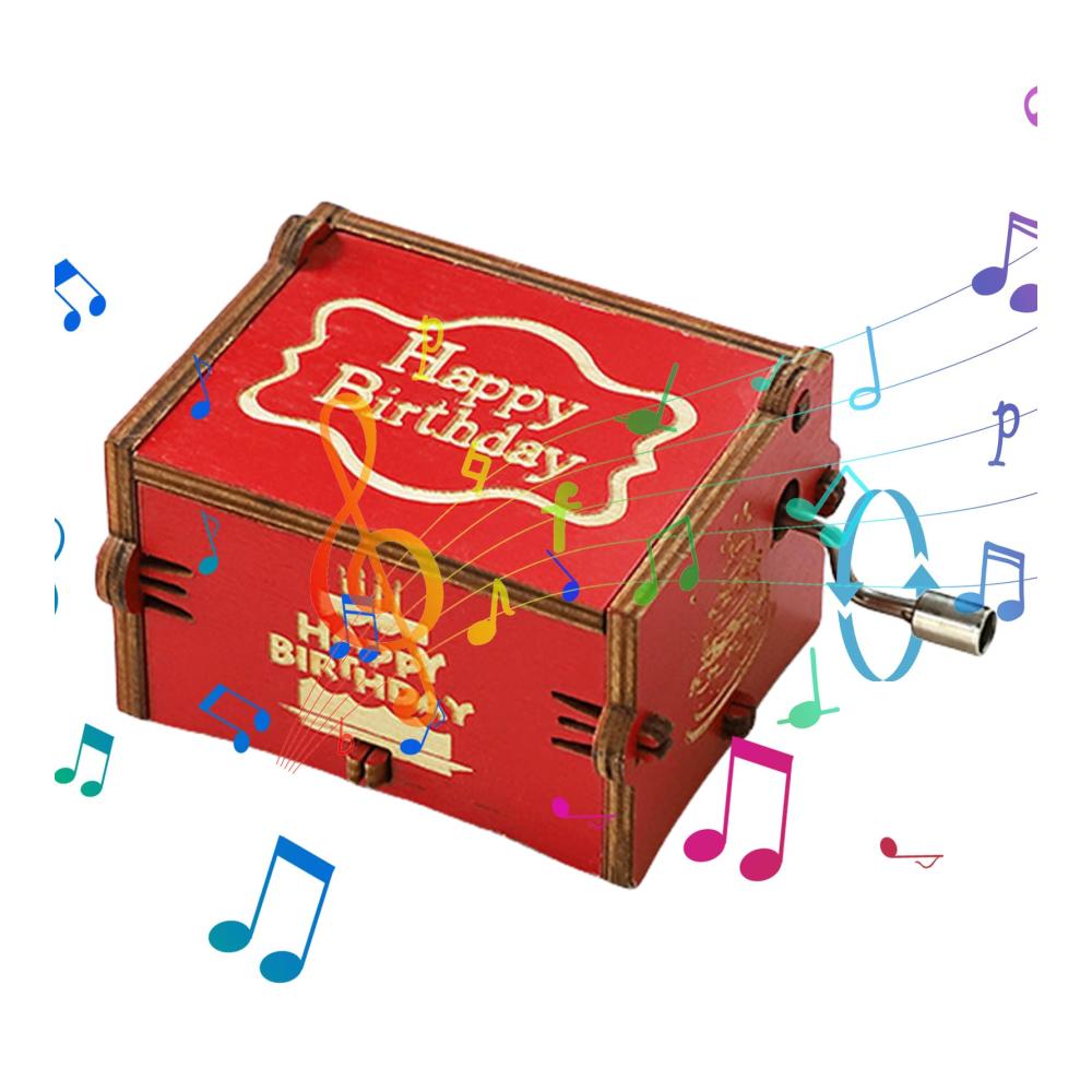 Gönnen Sie sich Nostalgie mit unserer Vintage Spieluhr! Handkurbel-Musikspielzeug mit rot antiker Gravur. Perfektes Geschenk für Geburtstage und Valentinstage! Ideal für Liebhaber Freunde und die Familie. Machen Sie Ihren Tag melodisch