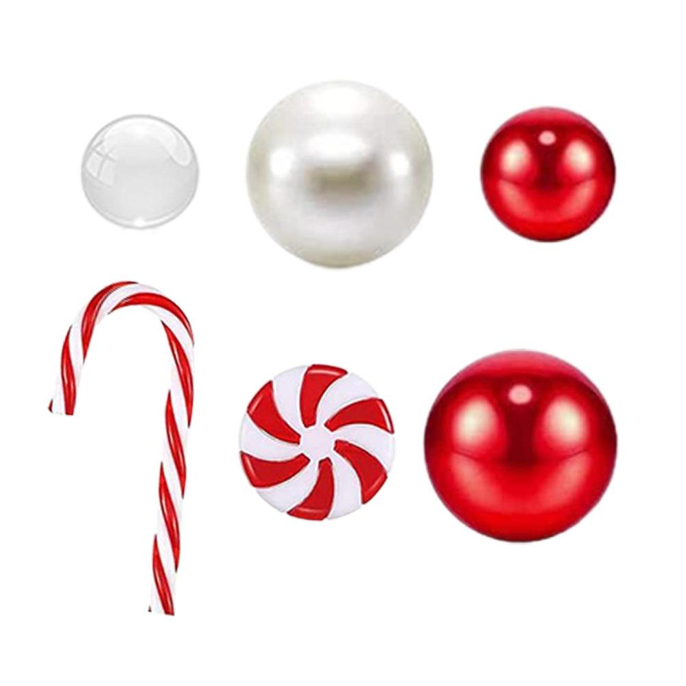 6054 Stück Weihnachtszauber Wasserperlen Transparente Granulate für Vasenfüller - Schwebende Perlen für festliche Tischdeko ideal als Weihnachtsschmuck & Vasenfüller (ohne Kerzen/Vase