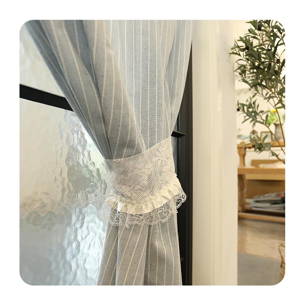 Exquisite Kurzstores - Moderne Scheibengardinen mit Blickschutz | Elegant Spitze French Türvorhang für Küche Balkon & mehr | 130x260cm