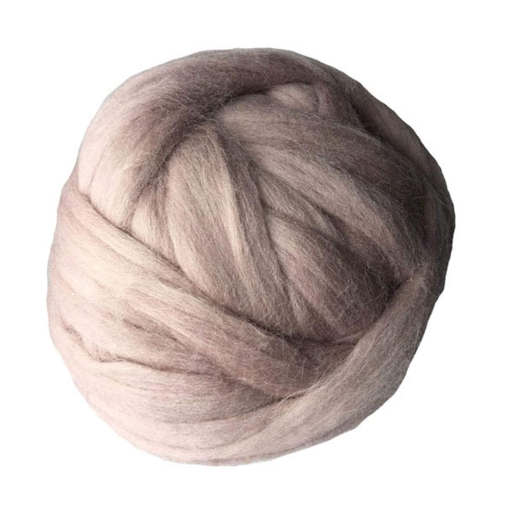 Häkel- & Strickgarn Riesengarn 1000 g 6 cm dick modisch & super grob. Weiches Garn für Armstricken & Handstrickdecke. Roving-Spinnen Khaki