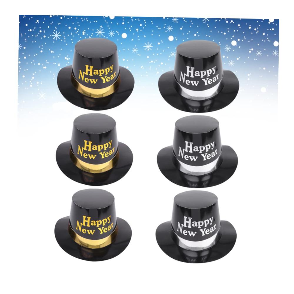 Premium Partyhüte für Kinder & Erwachsene - Lustige Zylinder für Weihnachtsfeiern Silvester & Cosplay-Kostüme - Weißer Papierhut mit Glitzerdeko - Kopfbedeckung & Partyzubehör für jeden Anlass