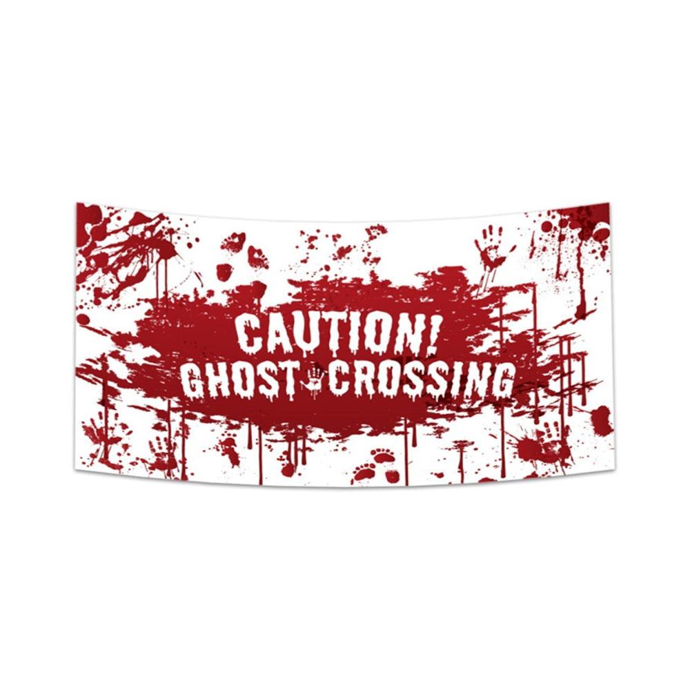 Halloween Banner Set | Gruselige Dekoration mit Blutmesser & Geistmotiven | Horror-Thema für Allerheiligen | Einfache Montage | Perfekt für Halloween-Partys & Dekorationen