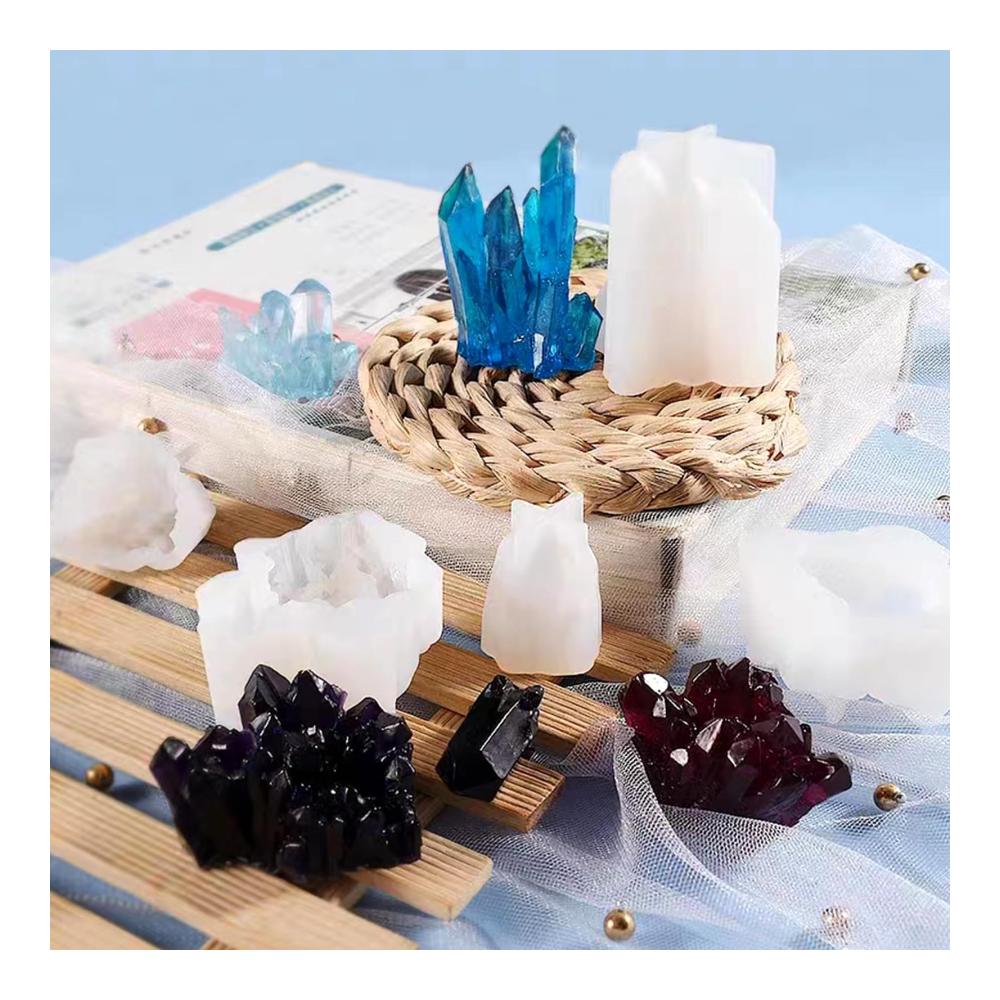 Entdecke die Magie des Modellierens & Gießens! Silikonformen Epoxidharz Kristalle - Perfekt für DIY Harzprojekte - 8 Stück Set für Faux Quarz & Heilkristall Kreationen