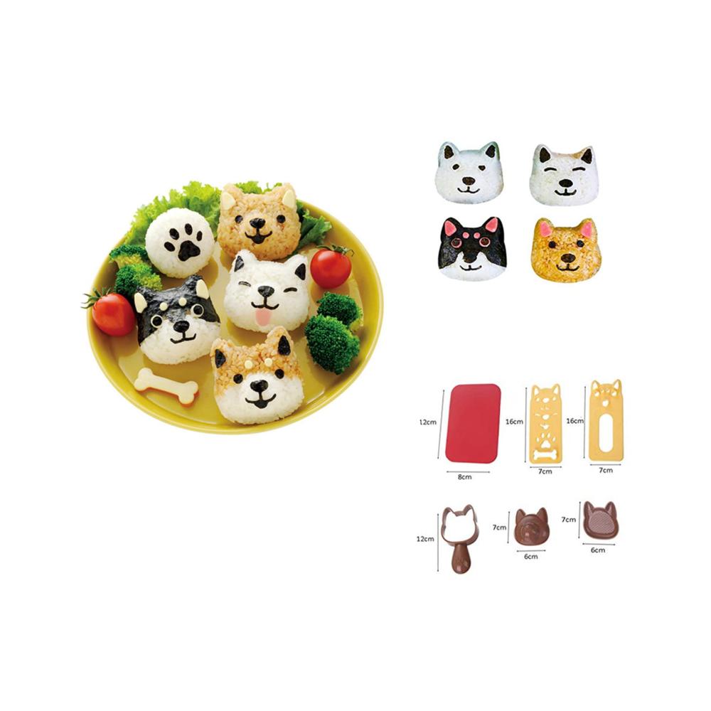 Entzückende Hundeformen! Bento-Zubehör Sushi-Bastel-Set Reiskugel- & Sandwich-Ausstechformen. Perfekt für kreative DIY Baby-Mahlzeiten. Ein Muss für die Küche