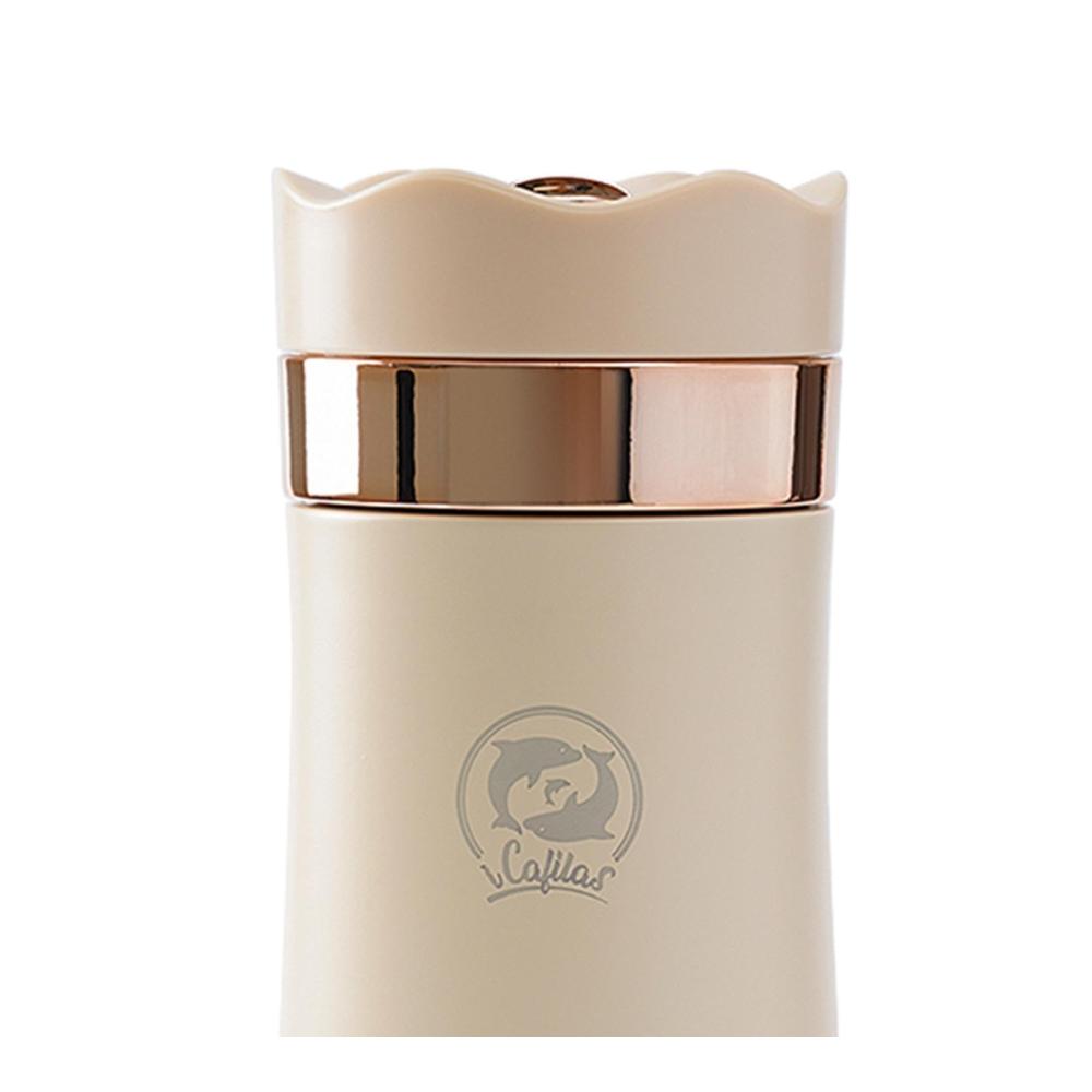 Hochwertige Thermosflasche Isolierter Kaffeebecher für unterwegs | Auslaufsicherer Deckel | Wiederverwendbar | Perfekt für Büro Reisen & Outdoor | Gold-Design