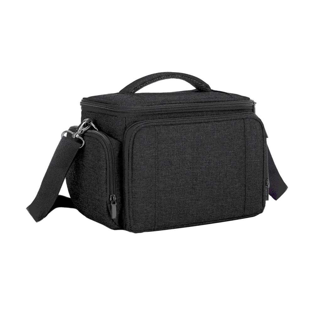 Hochwertige Scrapbooking-Werkzeugtasche Tragbare Cricut-Hülle für Heißluftpresse 9x6x7.5 - Schwarze Polyester-Tragetasche für Cricut