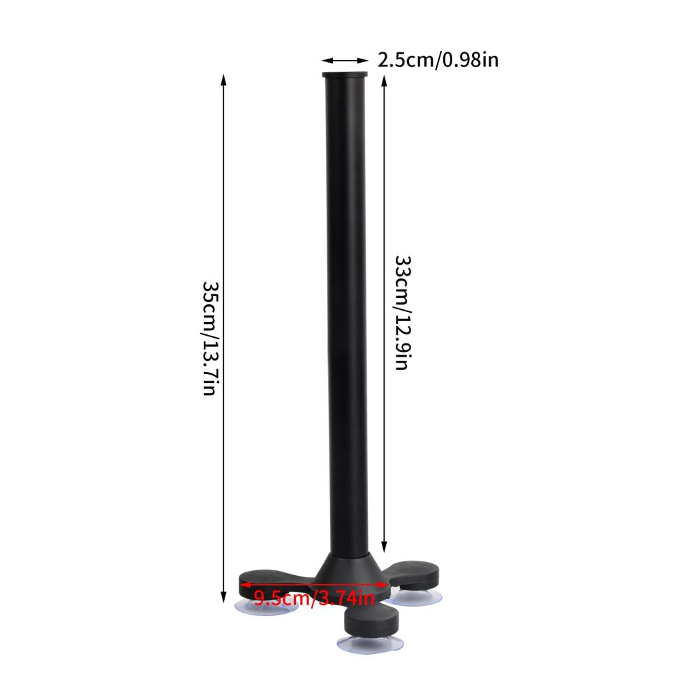 Edelstahl Küchenrollenhalter - Stabiler Stand & Modernes Design - Papierhalter für Küchenrolle - Schwarz - 35 * 9.5 * 3.5cm - Praktischer Rollenhalter & Platzsparendes Küchenaccessoire