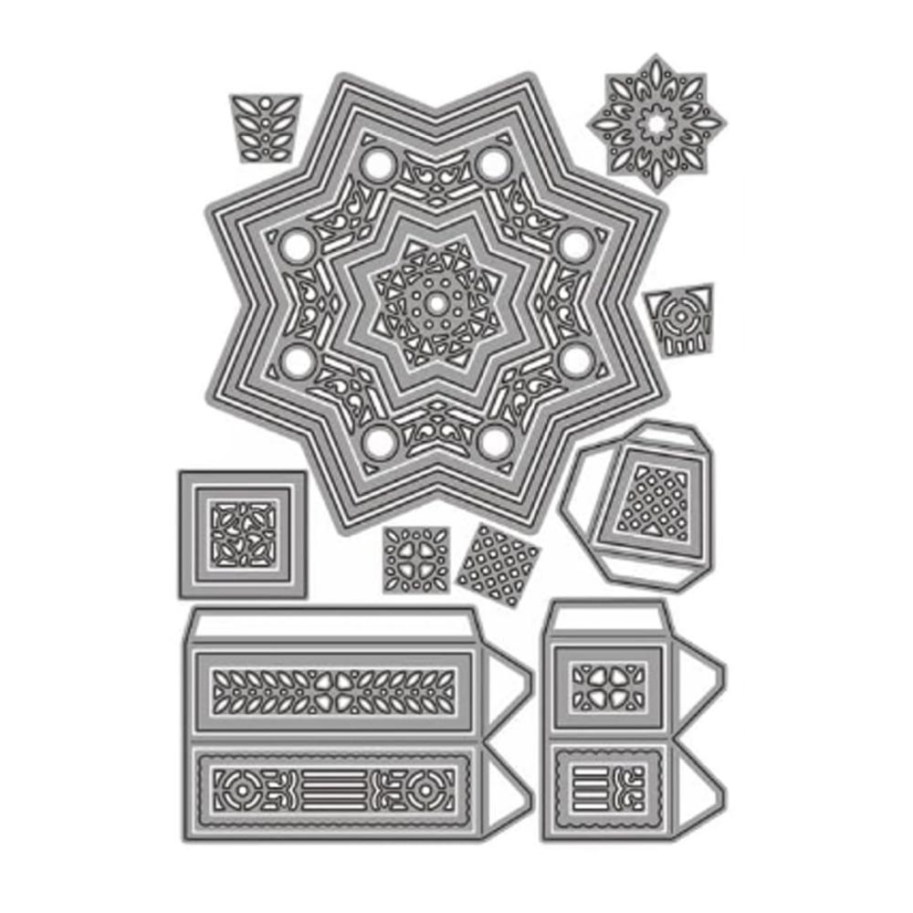 Stanzbögen DIY 3D Schachtel Stanzformen für Stanzmaschinen – Süße Box Metall Stanzformen für Scrapbooking Album & Hochzeitsembossing