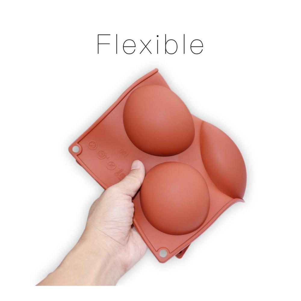 homEdge Extra große 5-fach-Halbkugel-Silikonformen Set – Perfekt für Schokoladenliebhaber! Backen Sie leckere Kuchen formen Sie süßes Gelee oder zaubern Sie verführerische Dome-Mousse. Inklusive 3 Packungen für endlose Kreationen