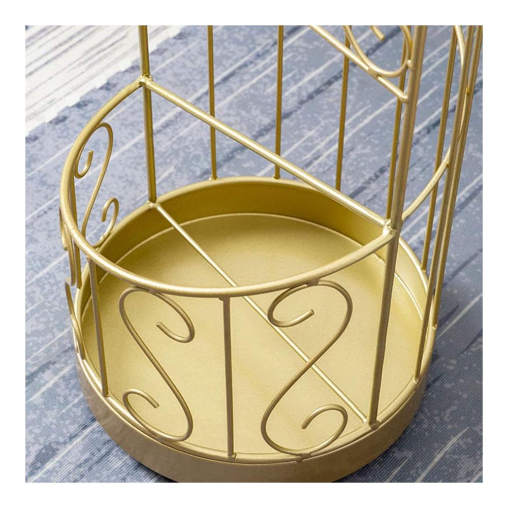 Goldener Schirmständer Europäischer Retro-Stil für Büro Wohnzimmer & Flur Dekor - Metallhalter für Regenschir