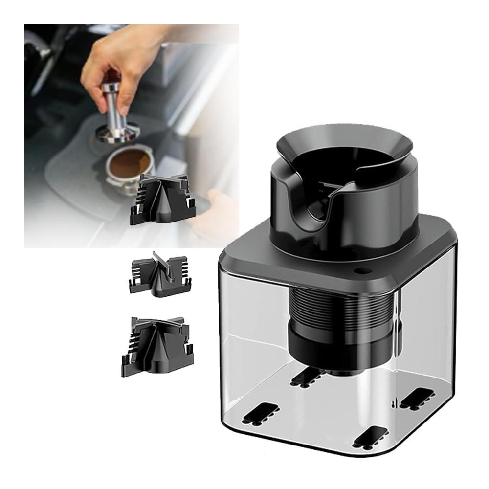 Elektrischer Pinselreiniger für Espresso-Maschinengriffe & Siebträger - Mit Acryleimer & 3 Bürstenköpfen