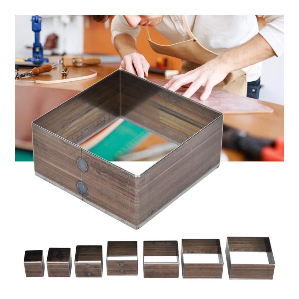 Perfekte Stanzmaschine 7 STK. Quadratische Stanzwerkzeuge (20-50 mm) für präzises Lederhandwerk - Robust und zuver