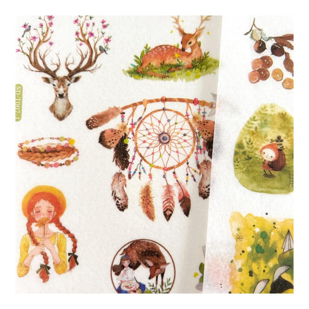 Entdecke die Magie des Scrapbookings mit unseren 48 Blättern Rub Ons Washi und Vintage Stickern! Perfekt für DIY Handbücher Tagebücher und Fotoalben von Erwachsenen