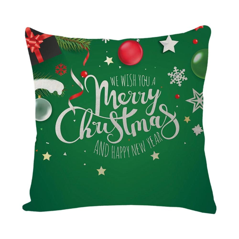4er Set Weihnachts Zierkissenbezüge 45x45 cm - Dekokissen für Sofa & Sessel - Dekorative Kissenhüllen mit Weihnachtsmotiven - Festliche Sofakissenhüllen für gemütliches Zuhause